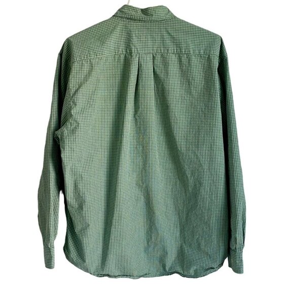 Eddie Bauer Green Black Long Sleeve Button Down Cotton Shirt Men's Large - Picture 6 of 8